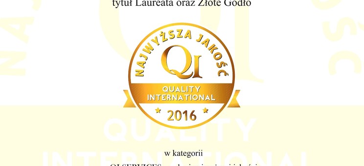 Złote Godło w programie Najwyższa Jakość QI 2016 dla WBMiL PRz