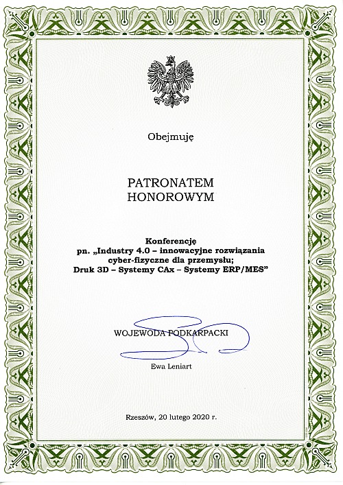 skan dokumentu potwierdzającego patronat honorowy Wojewody Podkarpackiego.jpg