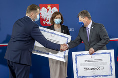 Od lewej: P. Czarnek, E. Leniart, prof. P. Koszelnik