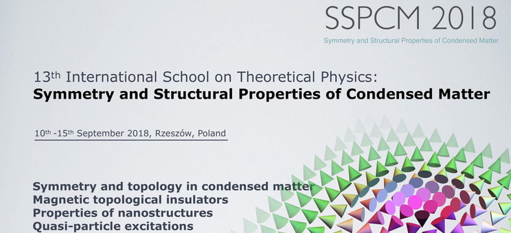 13. Międzynarodowa konferencja z zakresu fizyki teoretycznej SSPCM 2018 na Politechnice Rzeszowskiej