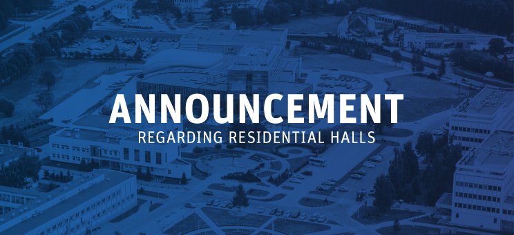 Rector’s announcement regarding dorms