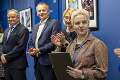Od lewej: prof. L. Lichołai, prof. PRz P. Nazarko, dr inż. M. Kłos, dr inż. arch. B. Walicka-Góral,