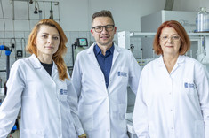 From the left: A. Stec, Assoc. Prof., D. Słyś, Prof.Tit.  D. Papciak, Assoc. Prof.