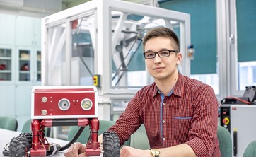 Student mechatroniki opracował prototyp robota inspekcyjnego