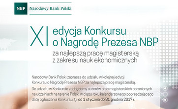 Konkursy o Nagrodę Prezesa NBP na prace naukowe