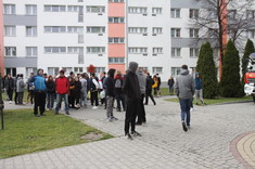 Próbna ewakuacja DS Ikar w Politechnice Rzeszowskiej