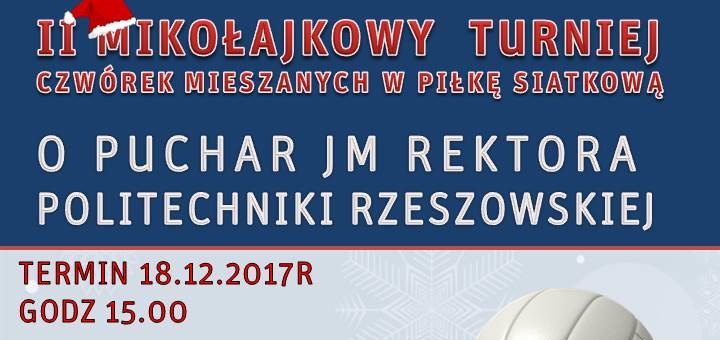 Wydział Mechaniczno-Technologiczny zaprasza na II mikołajkowy turniej w piłce siatkowej