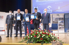 Od lewej: prof. P. Koszelnik, K. Fijołek, S. Stefański, G. Mackiewicz, prof. J. Sęp, fot.  B.Motyka.